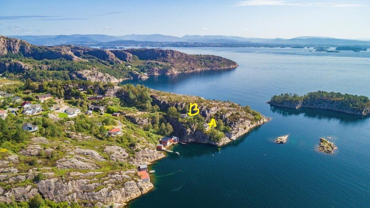 Bergen/Sotra:Waterfront Cabin Villa Haganes Екстериор снимка